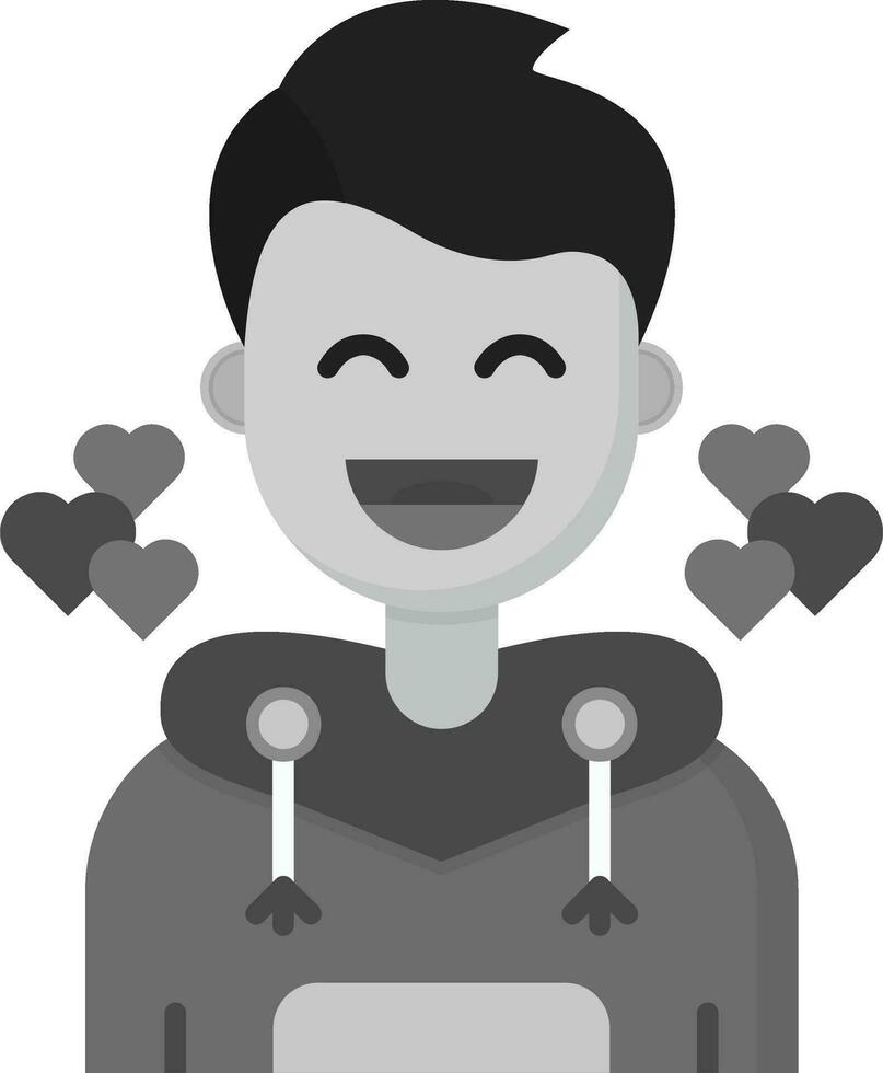 Love Grey scale Icon vector