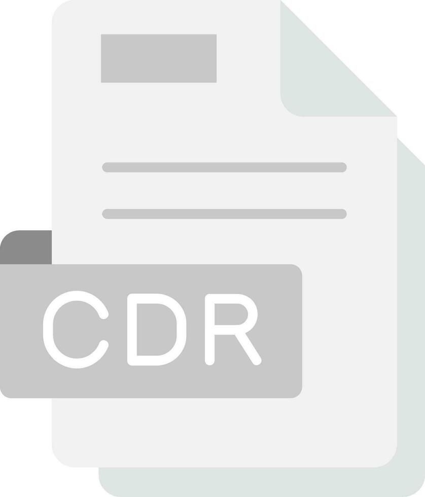 Cdr Grey scale Icon vector