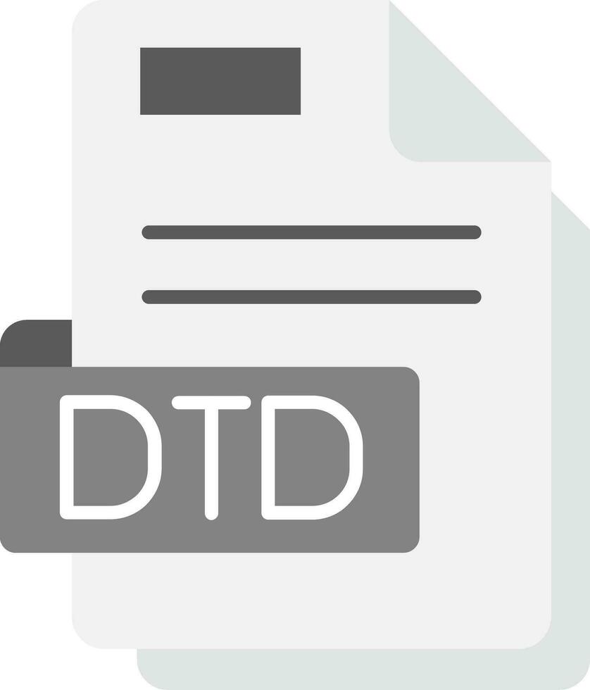 dtd gris escala icono vector