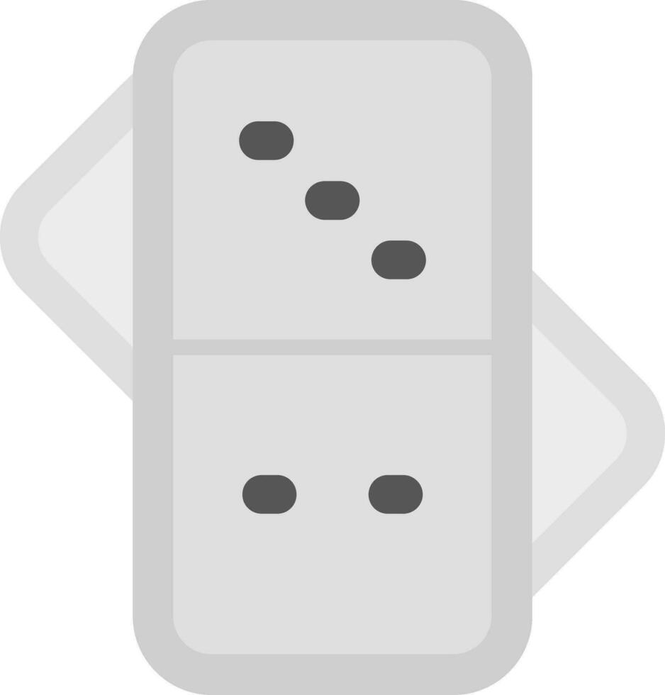 Domino Grey scale Icon vector
