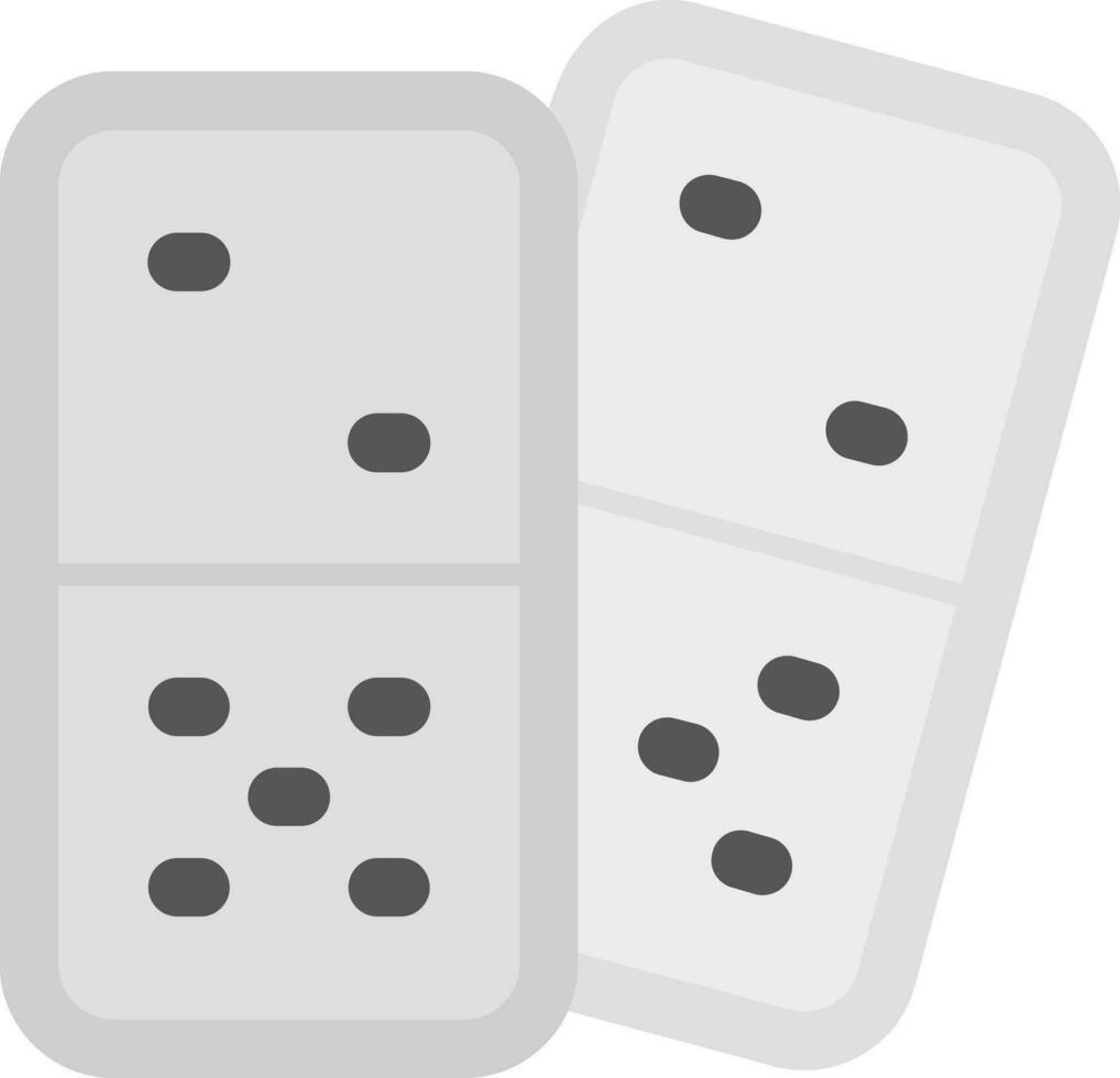 Domino Grey scale Icon vector