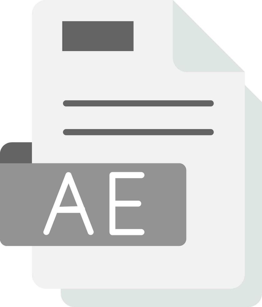 Ae Grey scale Icon vector