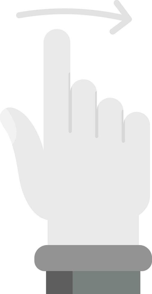 Swipe Right Grey scale Icon vector