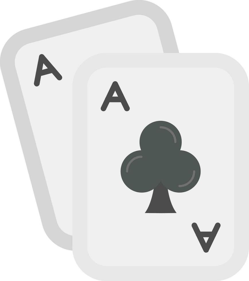 Aces Grey scale Icon vector
