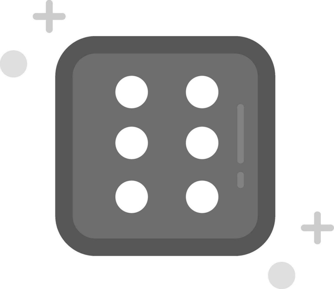 Dice six Grey scale Icon vector