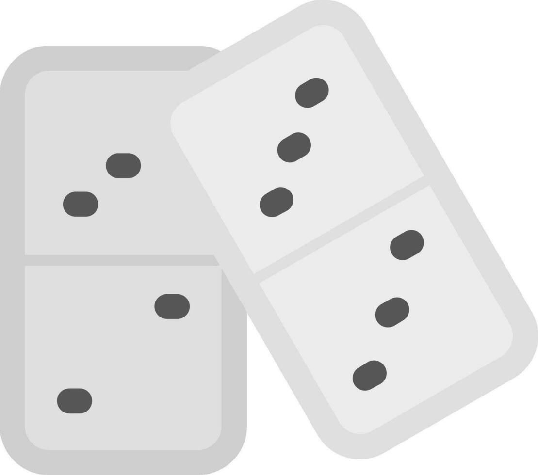 Domino Grey scale Icon vector
