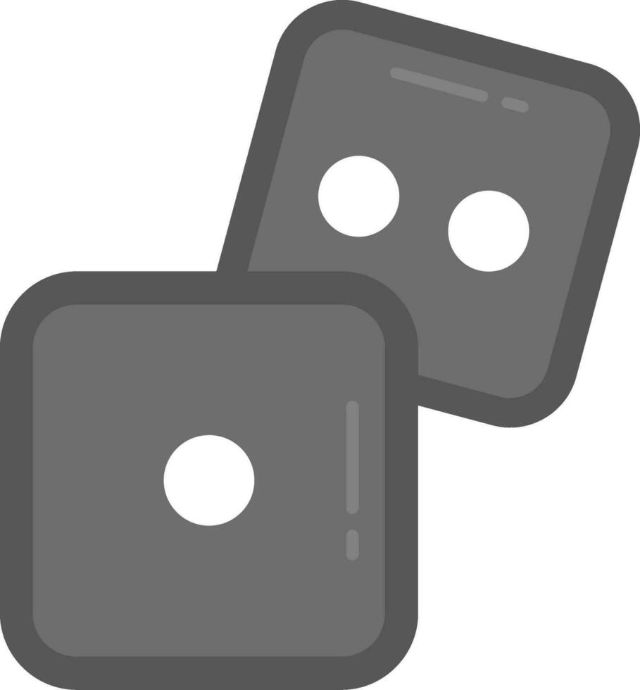 Dice Grey scale Icon vector