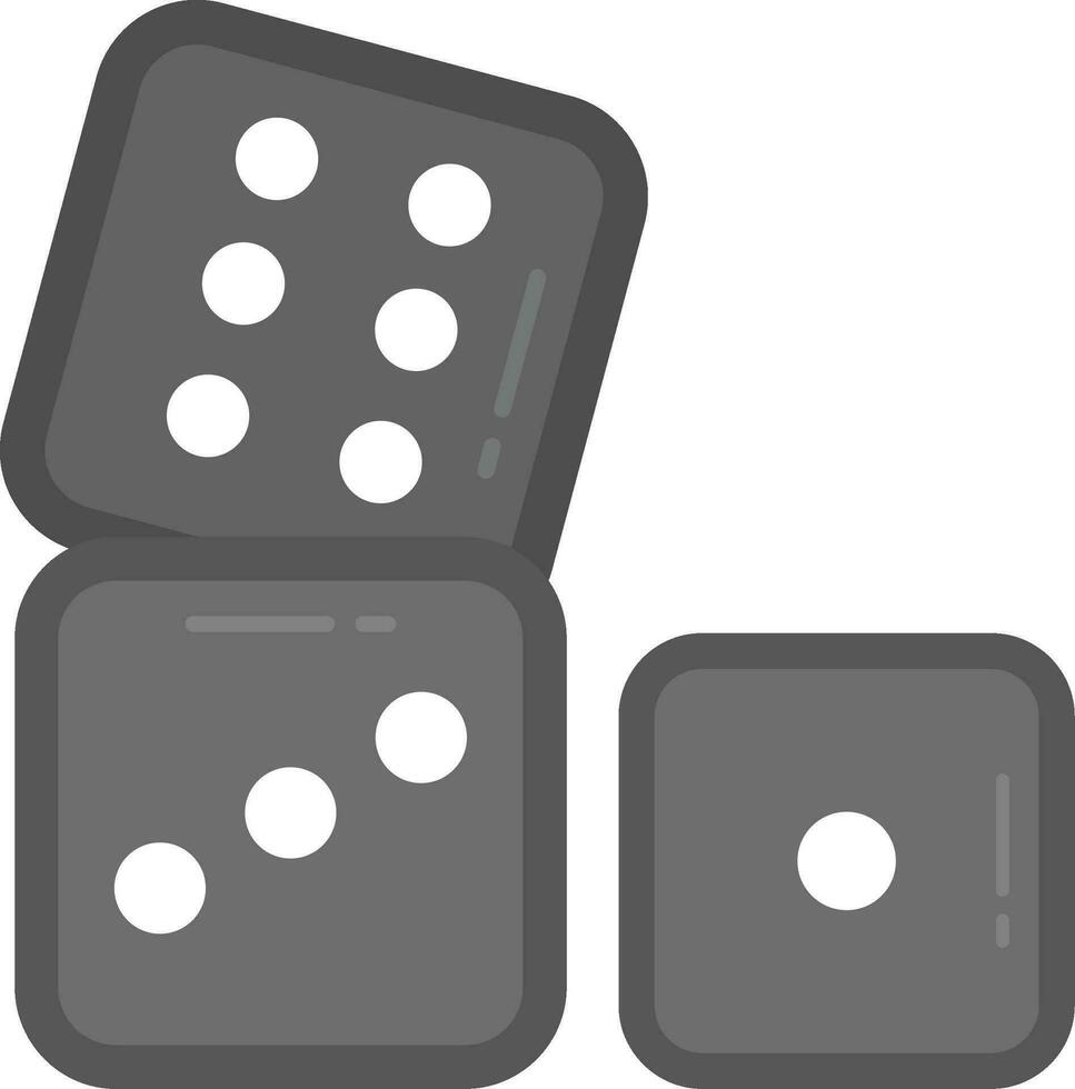 dados gris escala icono vector