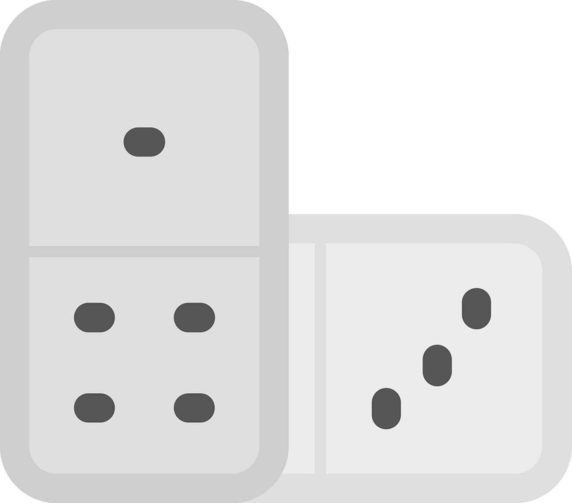 Domino Grey scale Icon vector