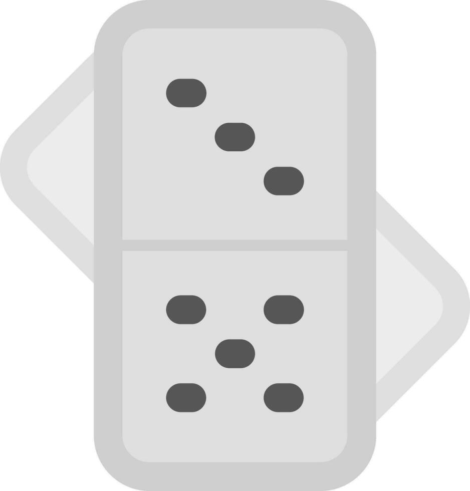 Domino Grey scale Icon vector