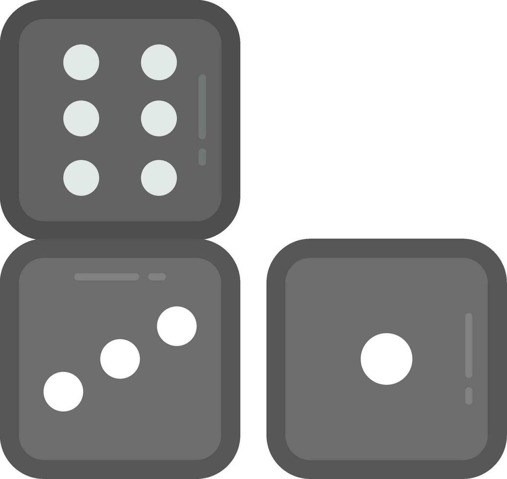 Dices Grey scale Icon vector