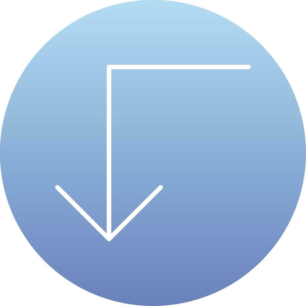 Turn Down Vector Icon