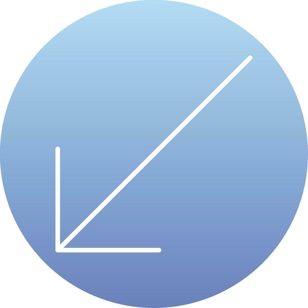Down Left Arrow Vector Icon