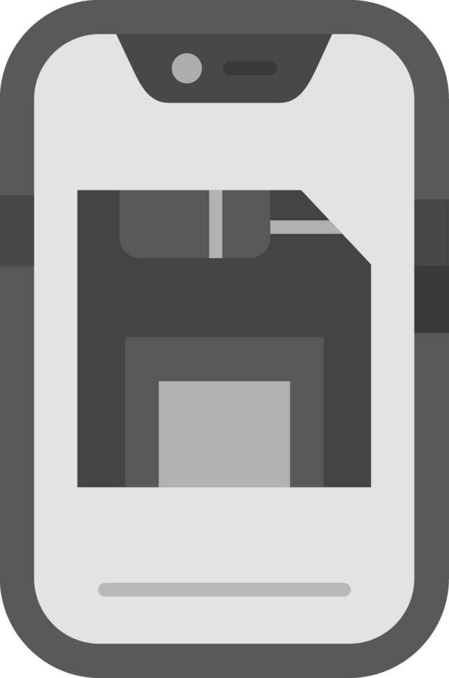 Save Grey scale Icon vector