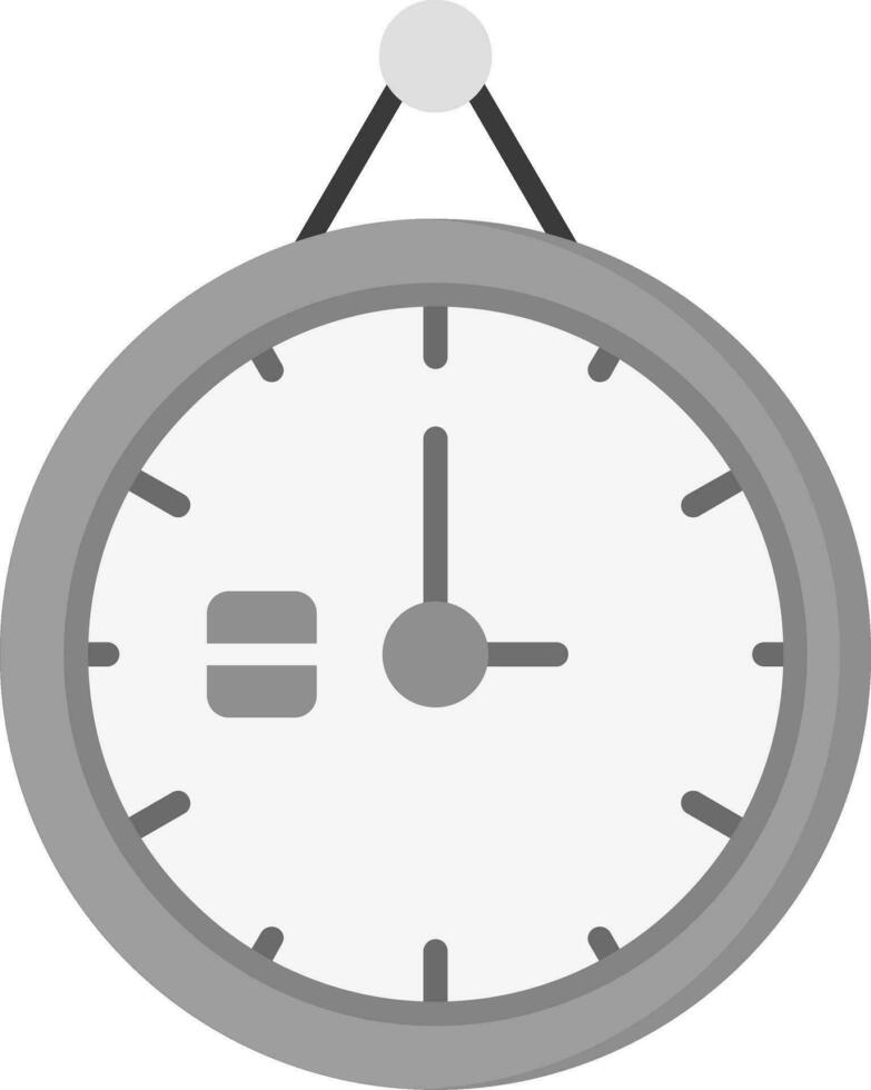 reloj gris escala icono vector