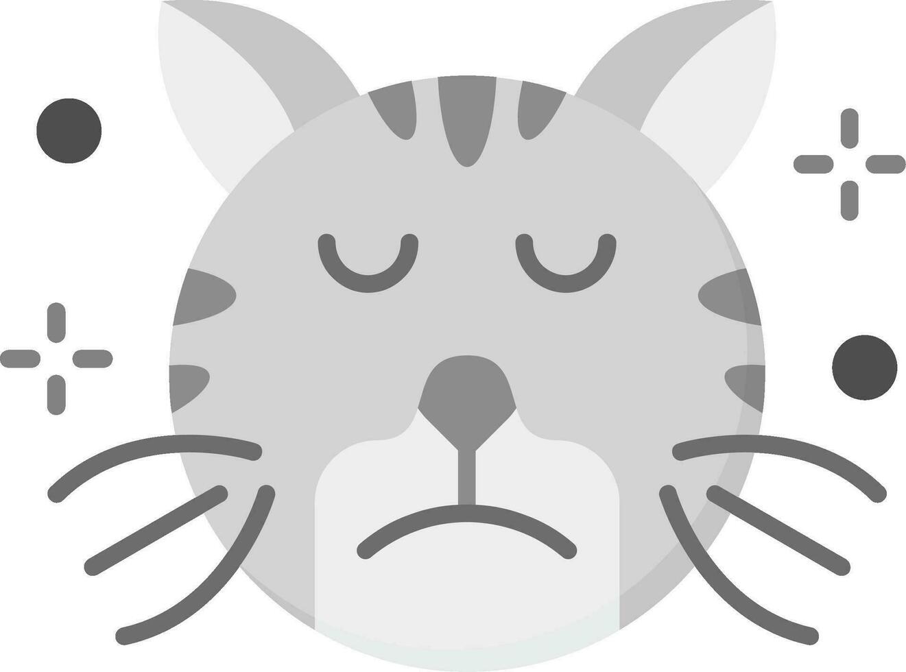 triste gris escala icono vector