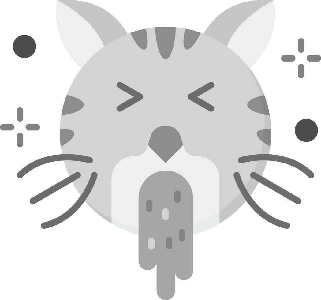 Vomit Grey scale Icon vector