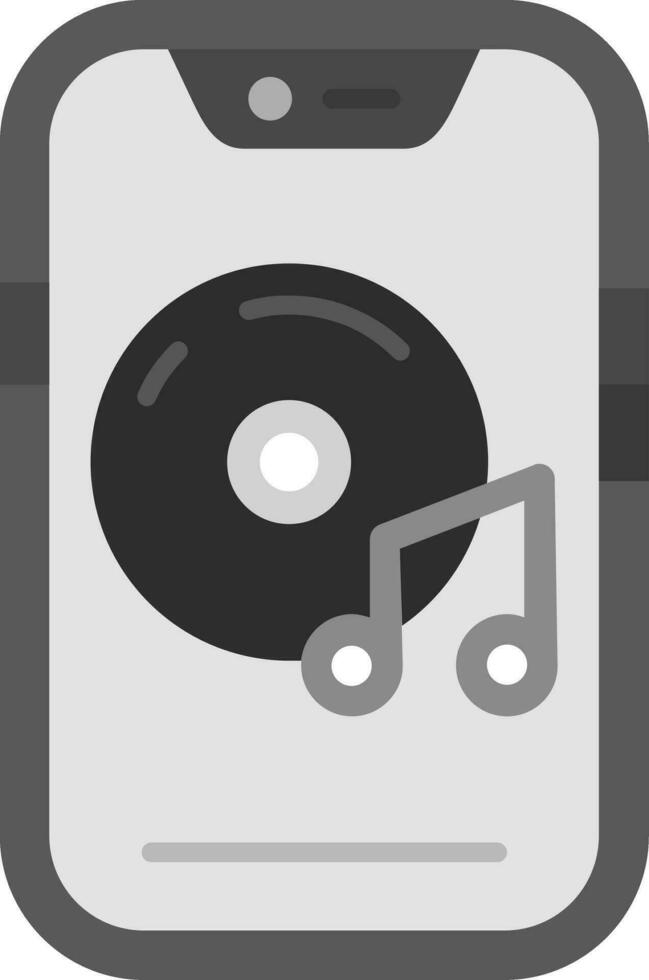 Music player Grey scale Icon vector