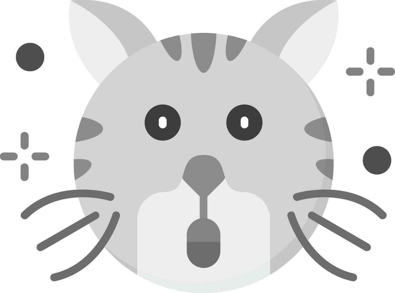 Surprised Grey scale Icon vector