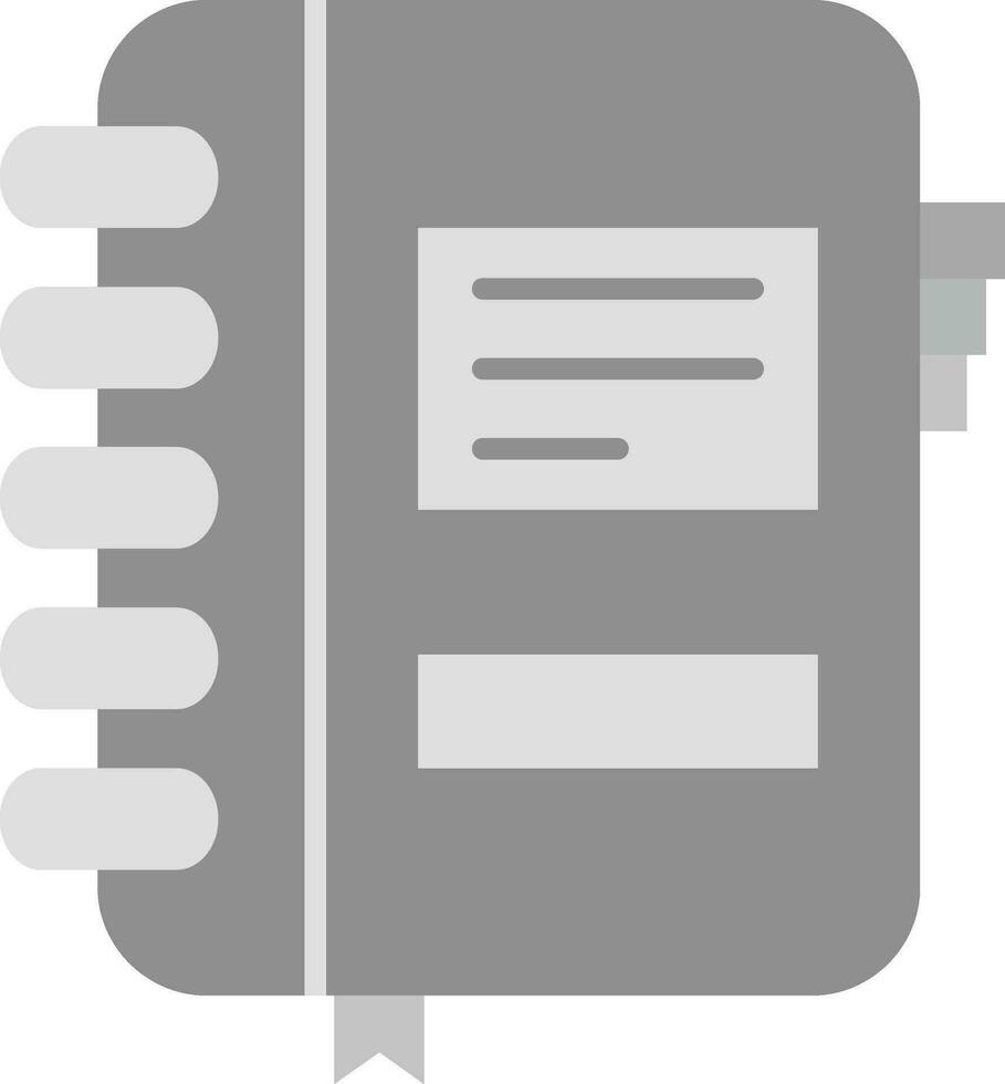 cuaderno gris escala icono vector