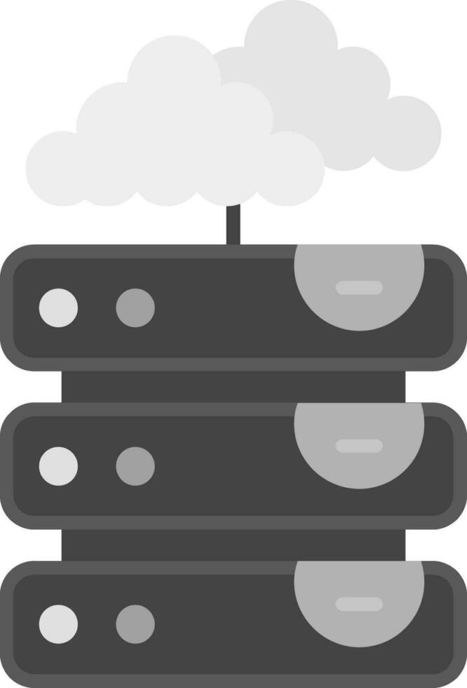 Server Grey scale Icon vector