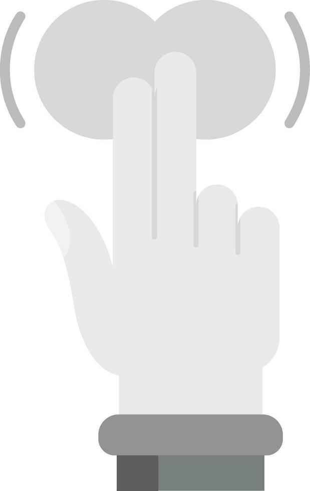 Two Fingers Tap and Hold Grey scale Icon vector