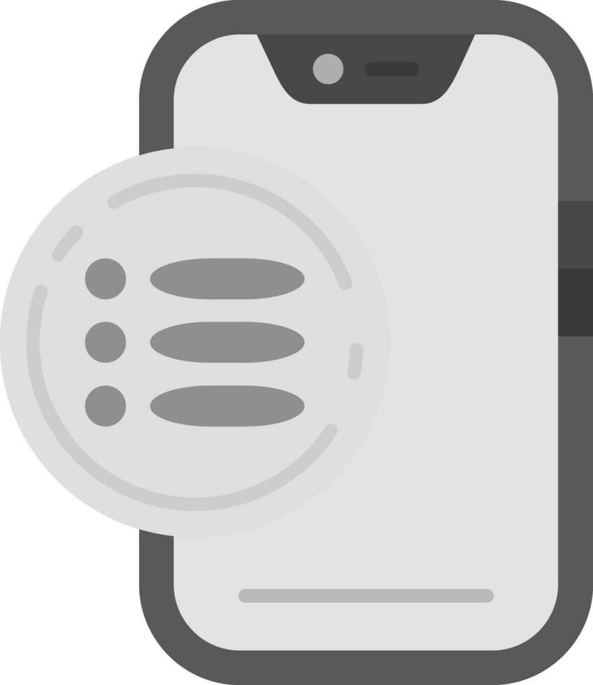 menú gris escala icono vector