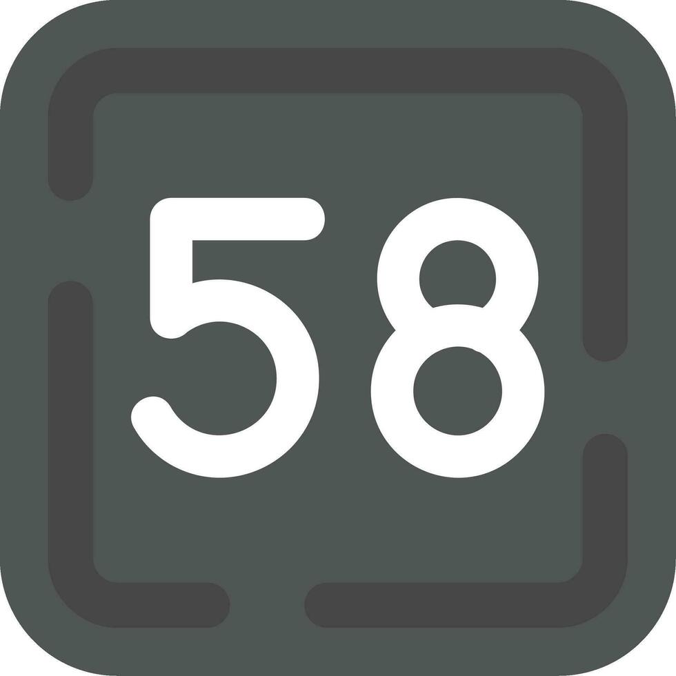 Fifty Eight Grey scale Icon vector