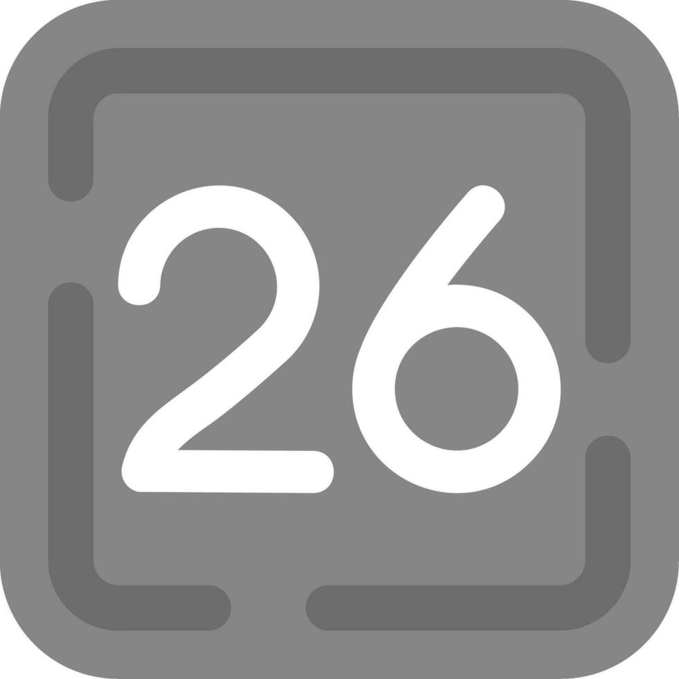 Twenty Six Grey scale Icon vector