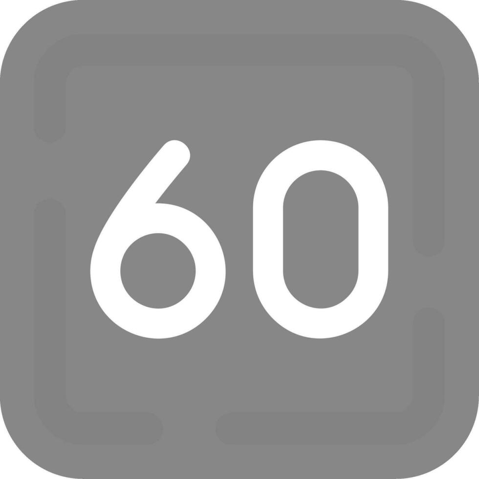 Sixty Grey scale Icon vector