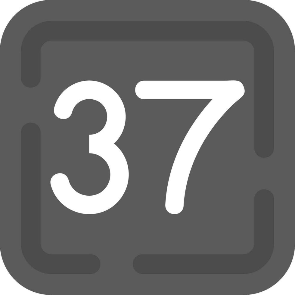 Thirty Seven Grey scale Icon vector