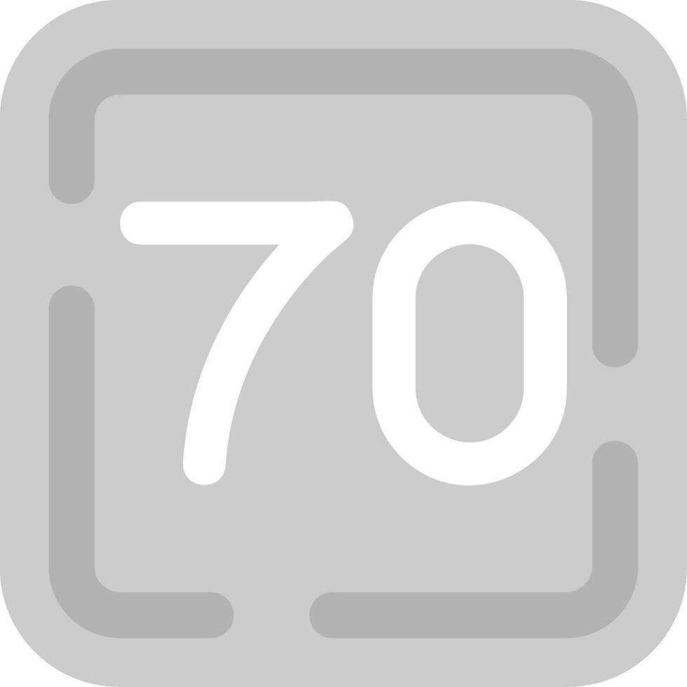 Seventy Grey scale Icon vector