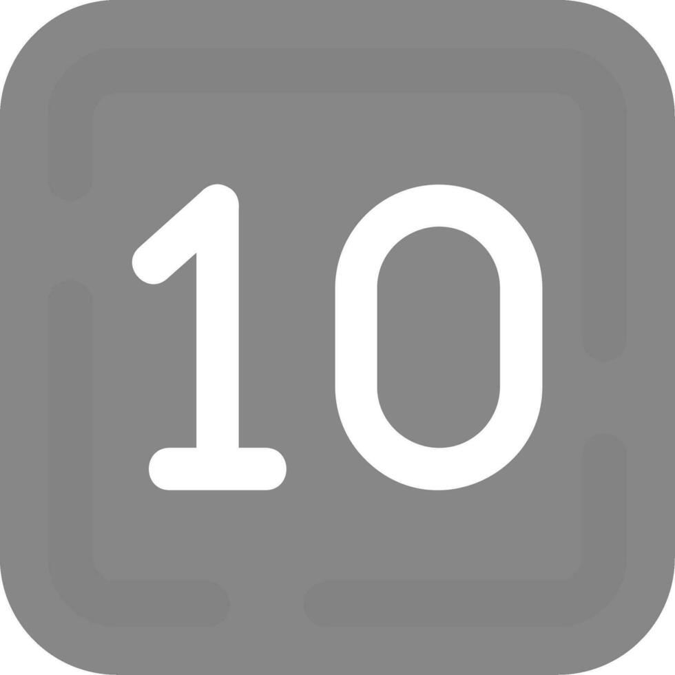 Ten Grey scale Icon vector