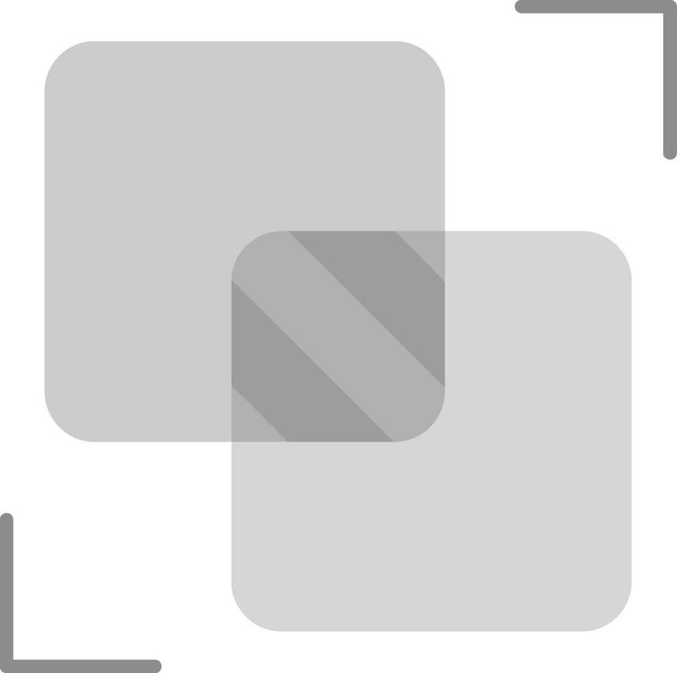 Intersect Grey scale Icon vector