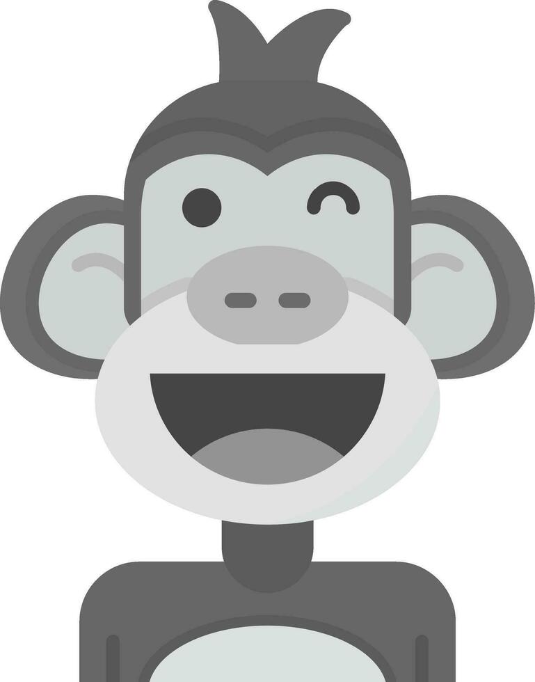 Wink Grey scale Icon vector