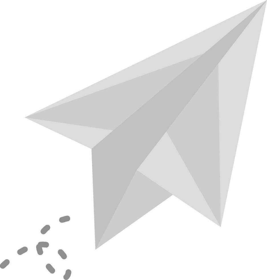 Paper plane Grey scale Icon vector