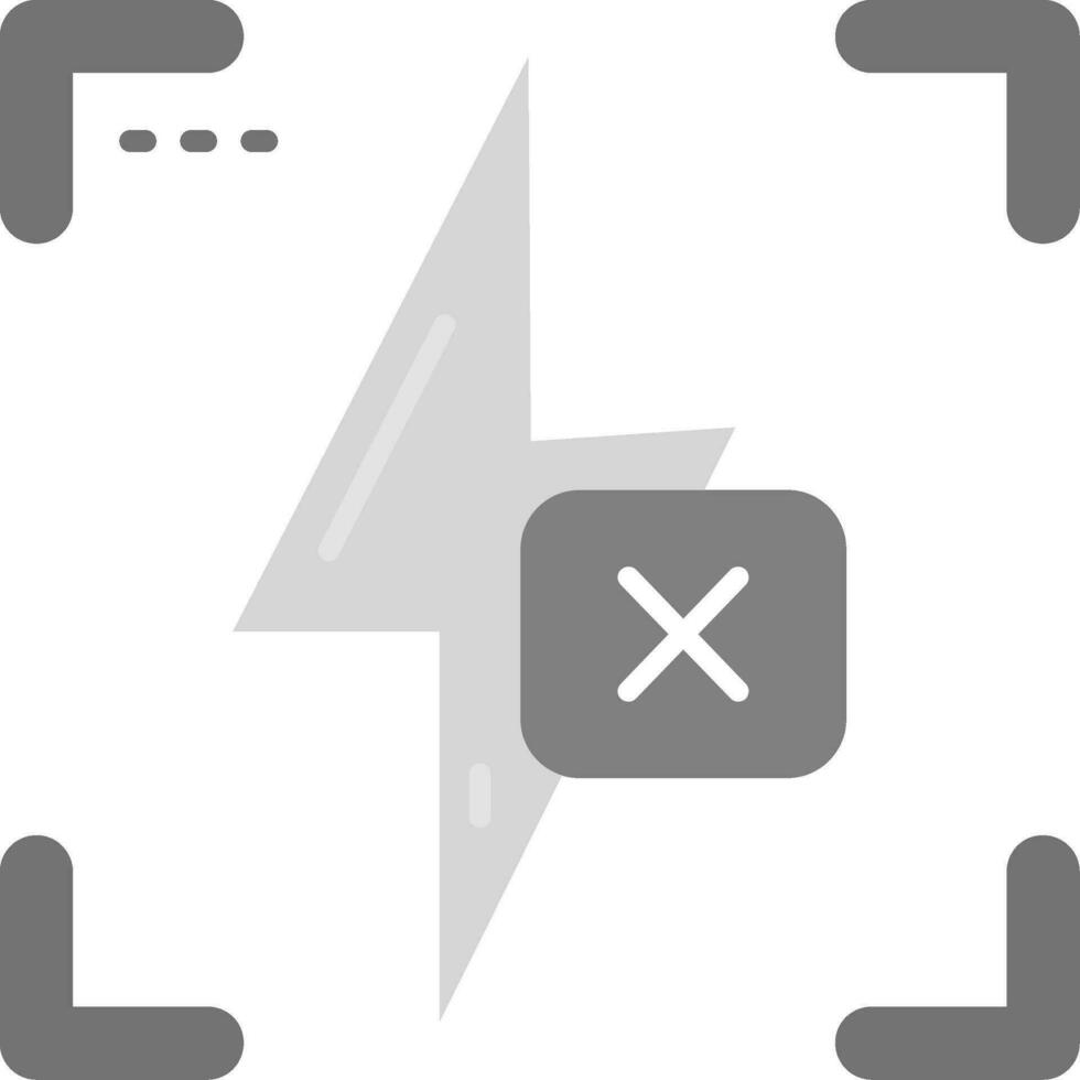 Flash off Grey scale Icon vector