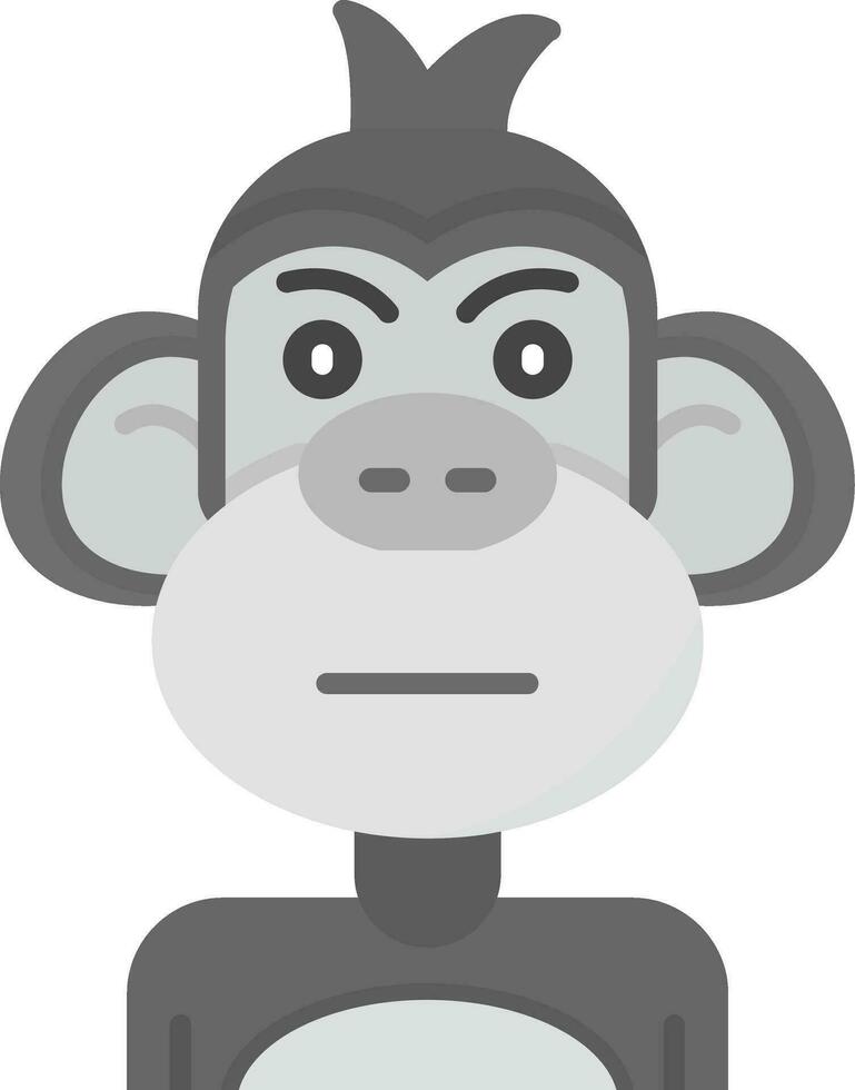 Embarrassed Grey scale Icon vector