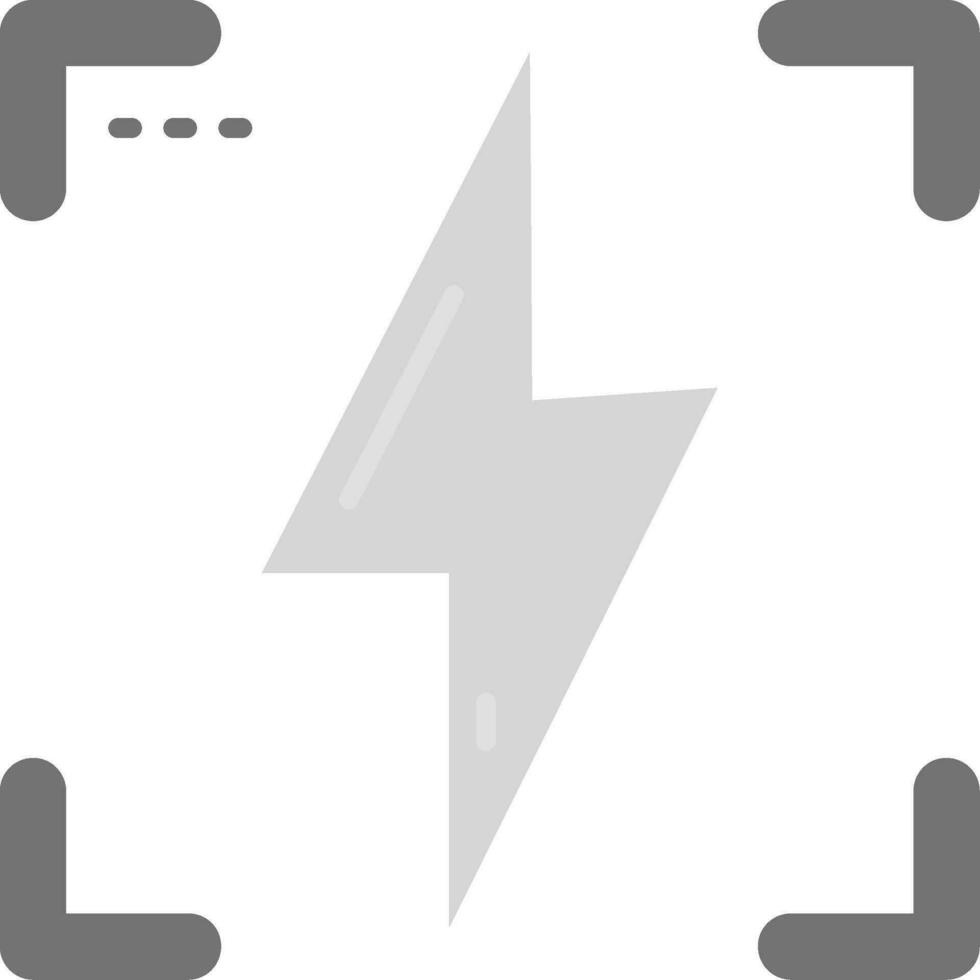 Flash Grey scale Icon vector