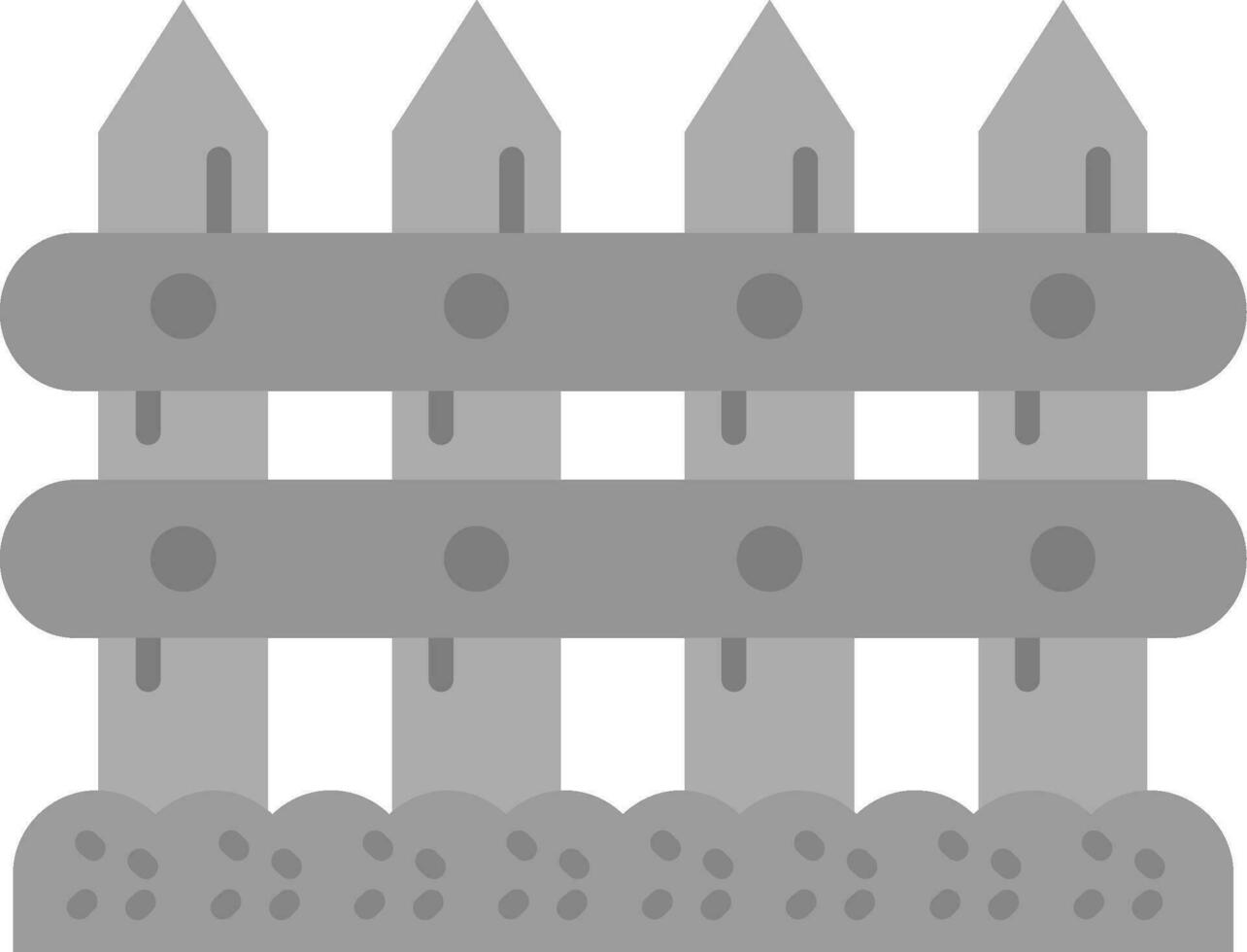 Fence Grey scale Icon vector