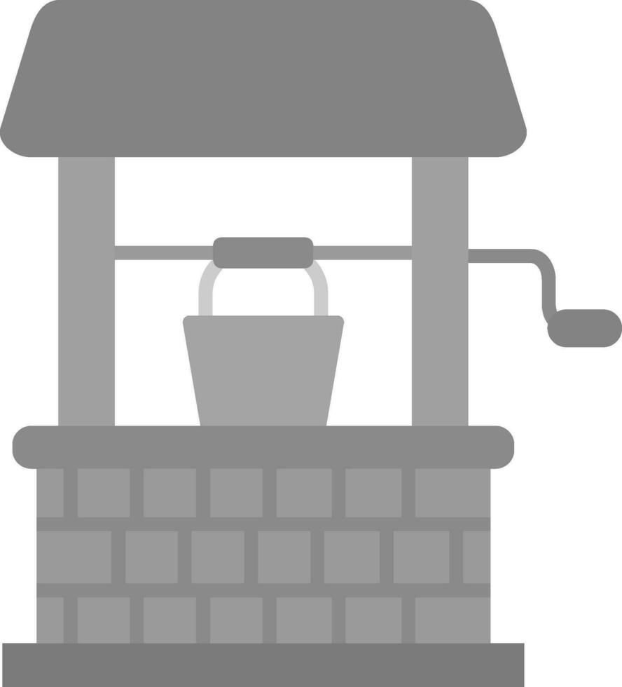 Well Grey scale Icon vector