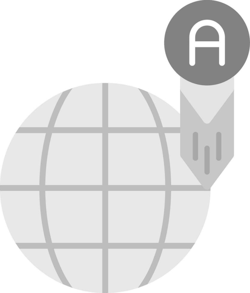 Worldwide Grey scale Icon vector