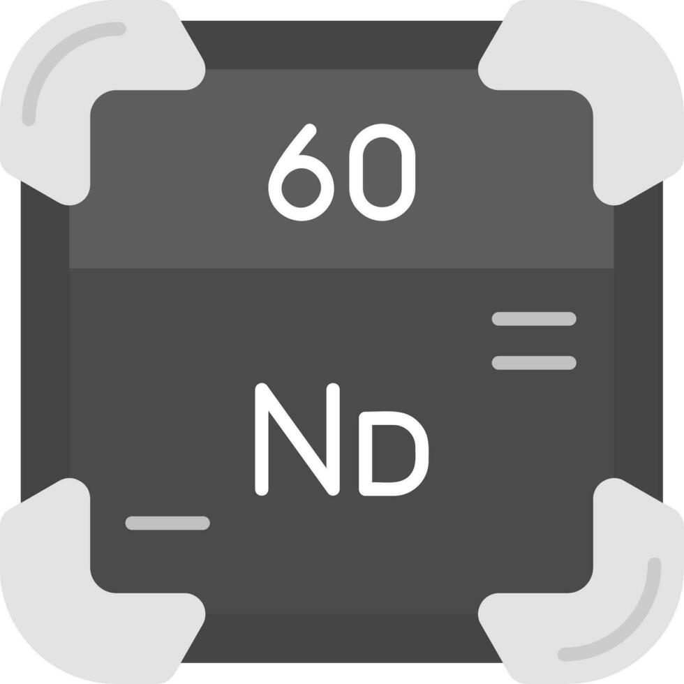 neodimio gris escala icono vector