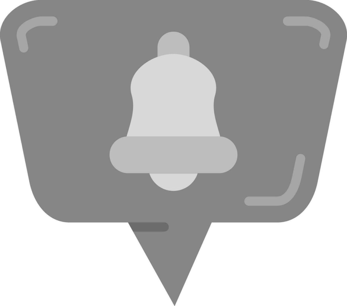campana gris escala icono vector