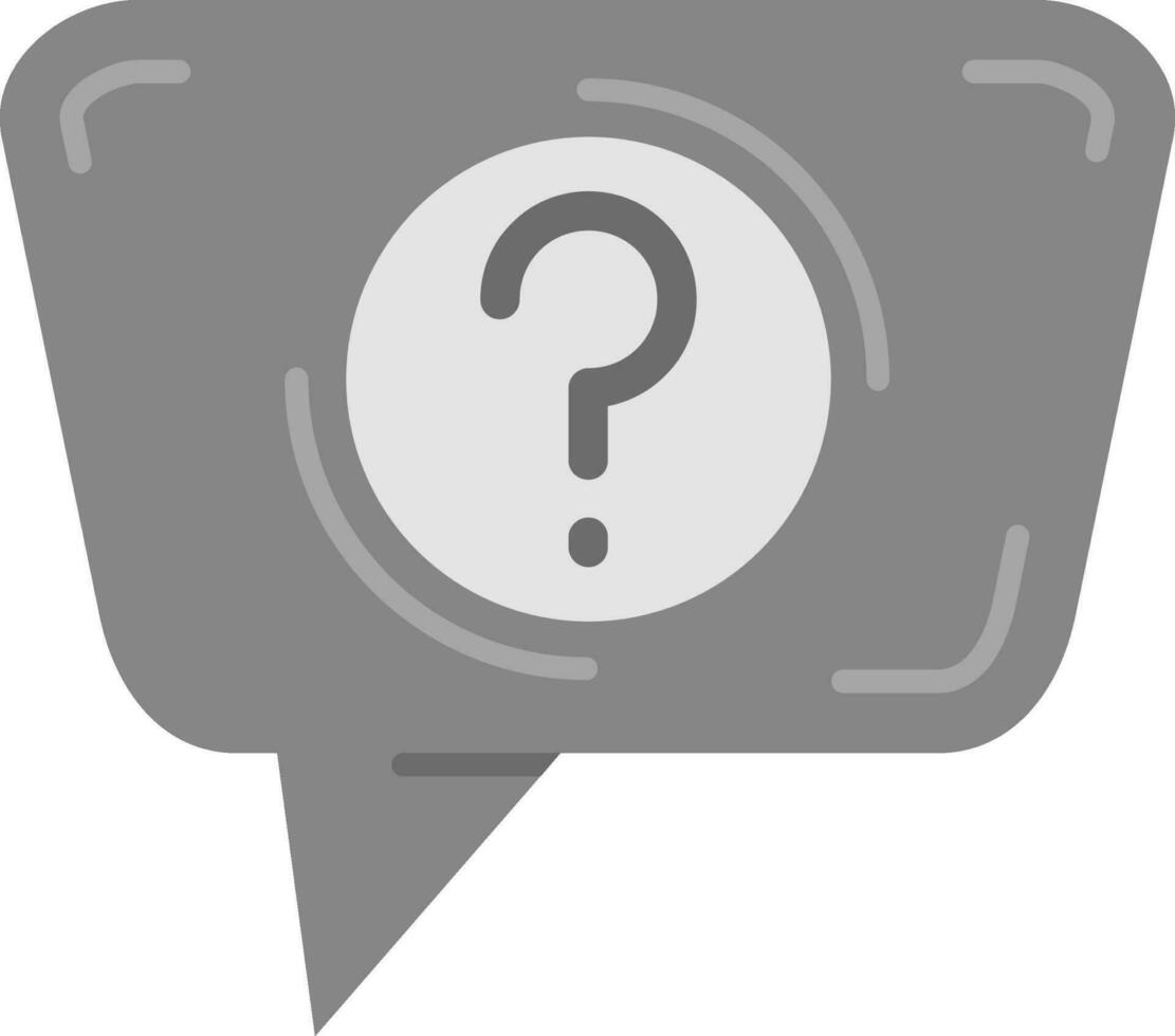 Question Grey scale Icon vector