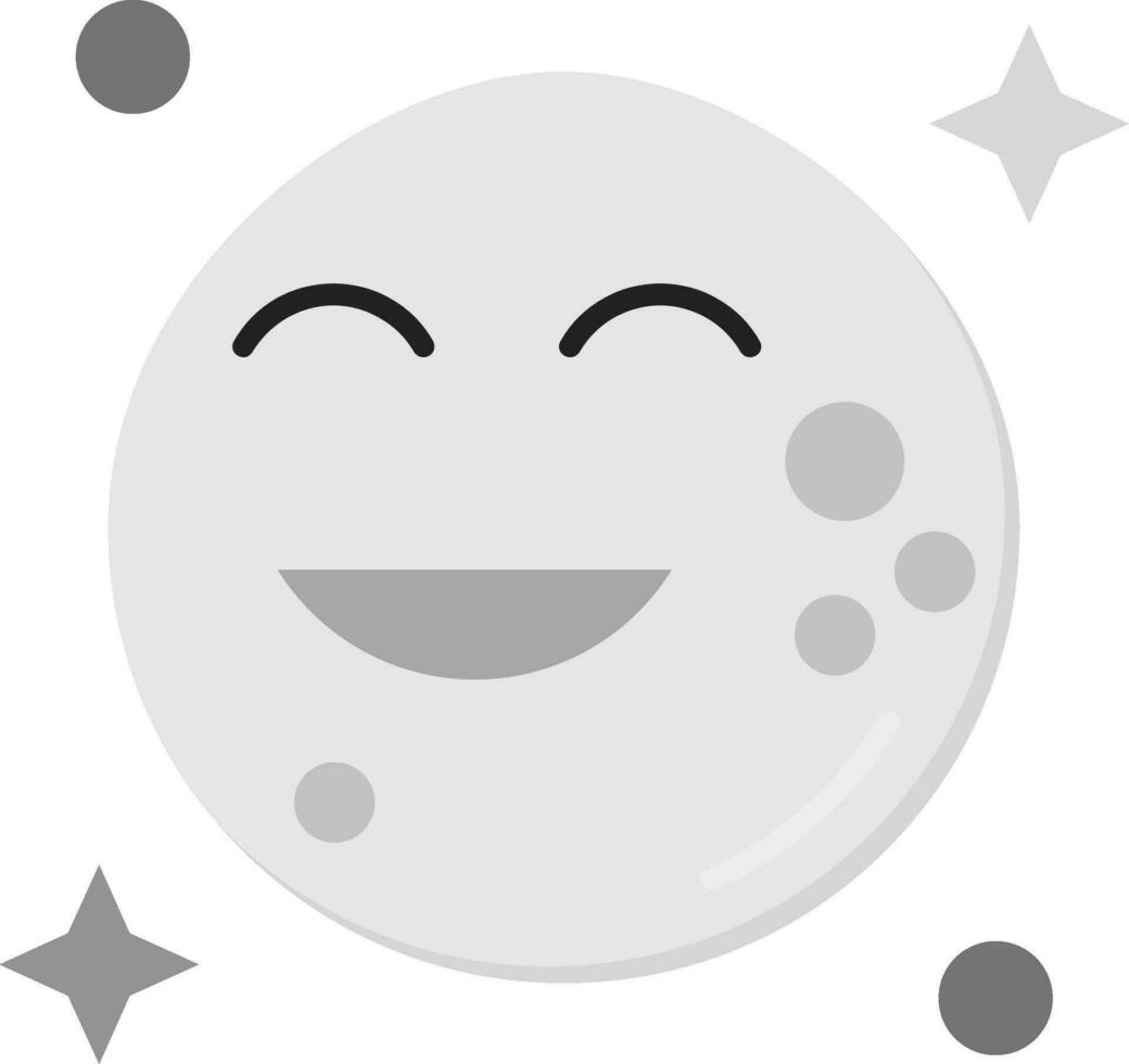 Moon Grey scale Icon vector