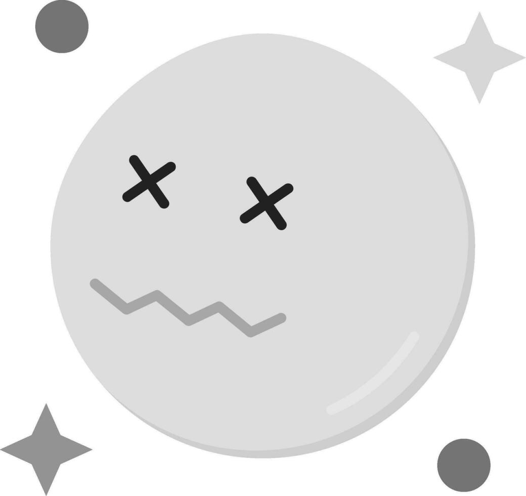 muerto gris escala icono vector