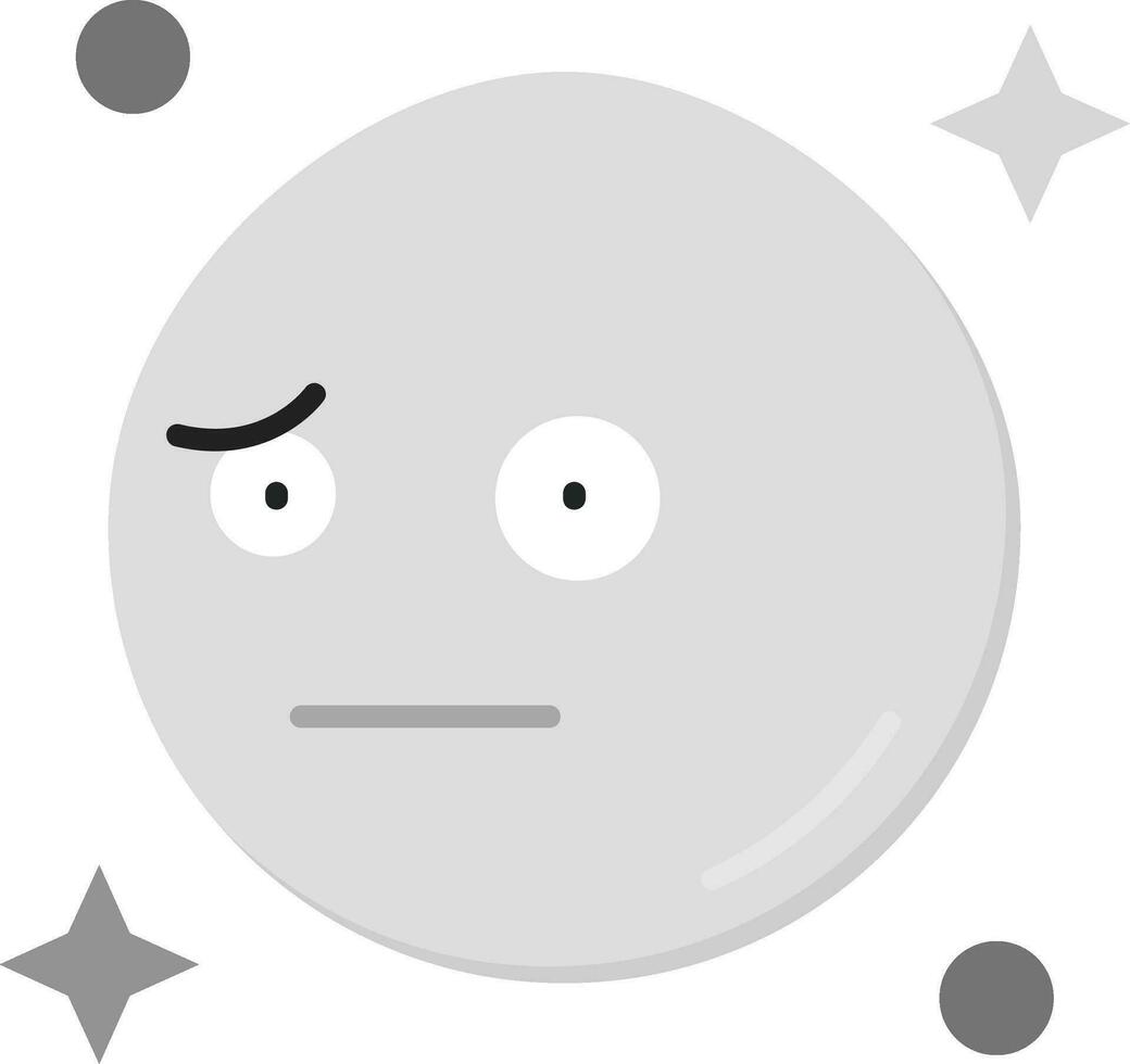 Confused Grey scale Icon vector