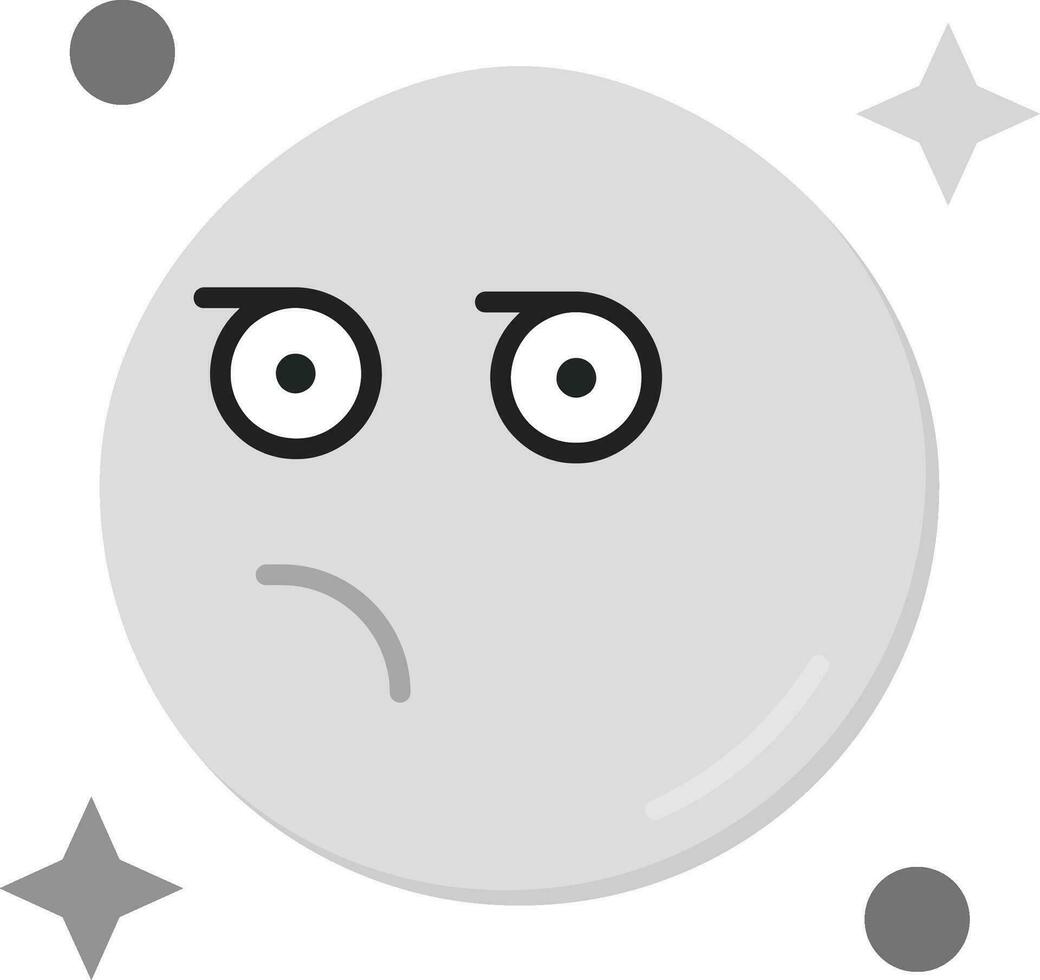 Suspicious Grey scale Icon vector