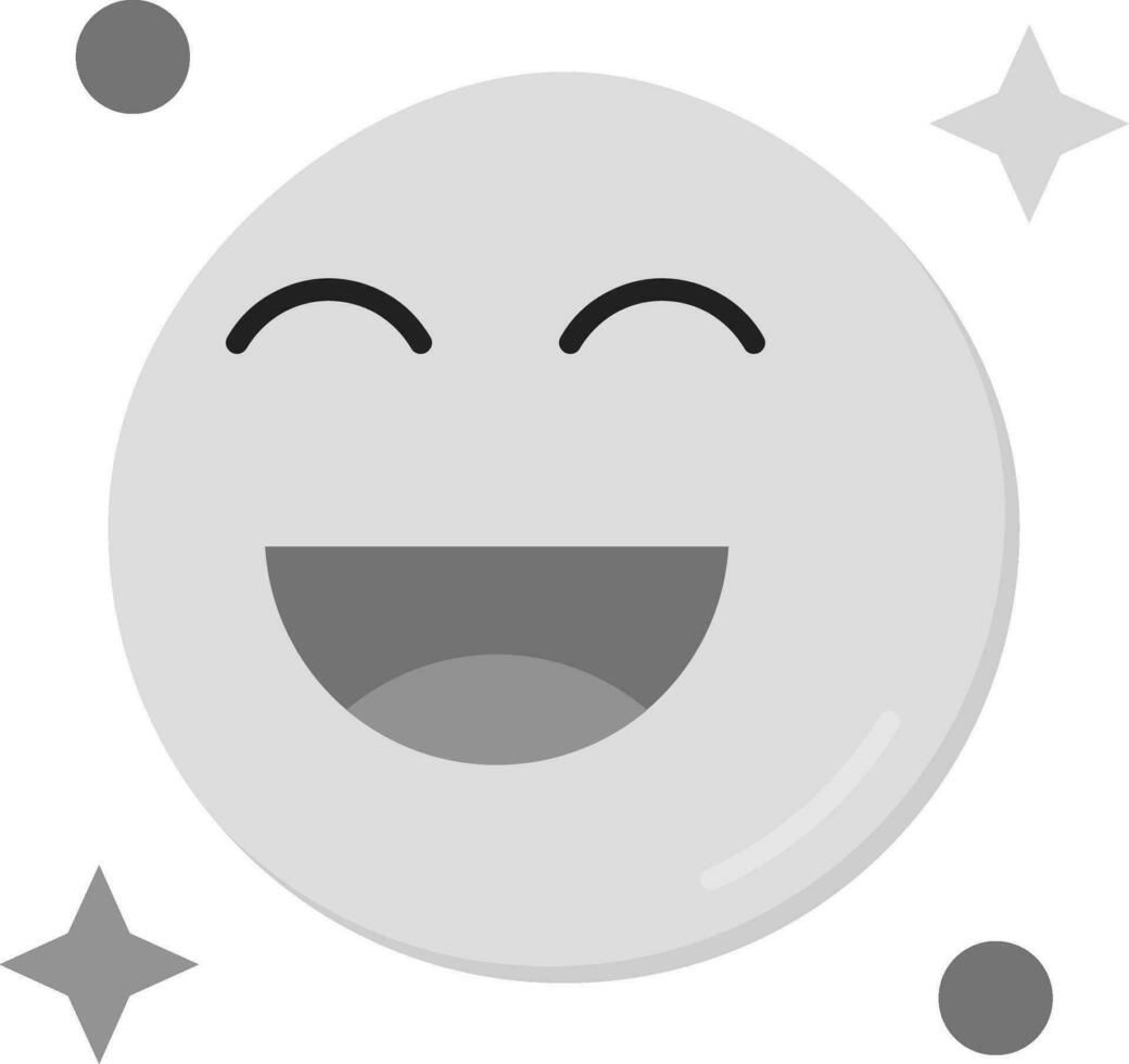 Happy Grey scale Icon vector